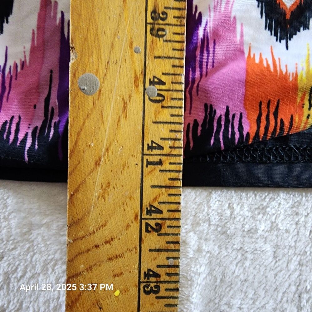 Just Love Maxi Sun Dress Size Large Striped Geometric Ruched Strapless Pullover - Picture 6 of 10